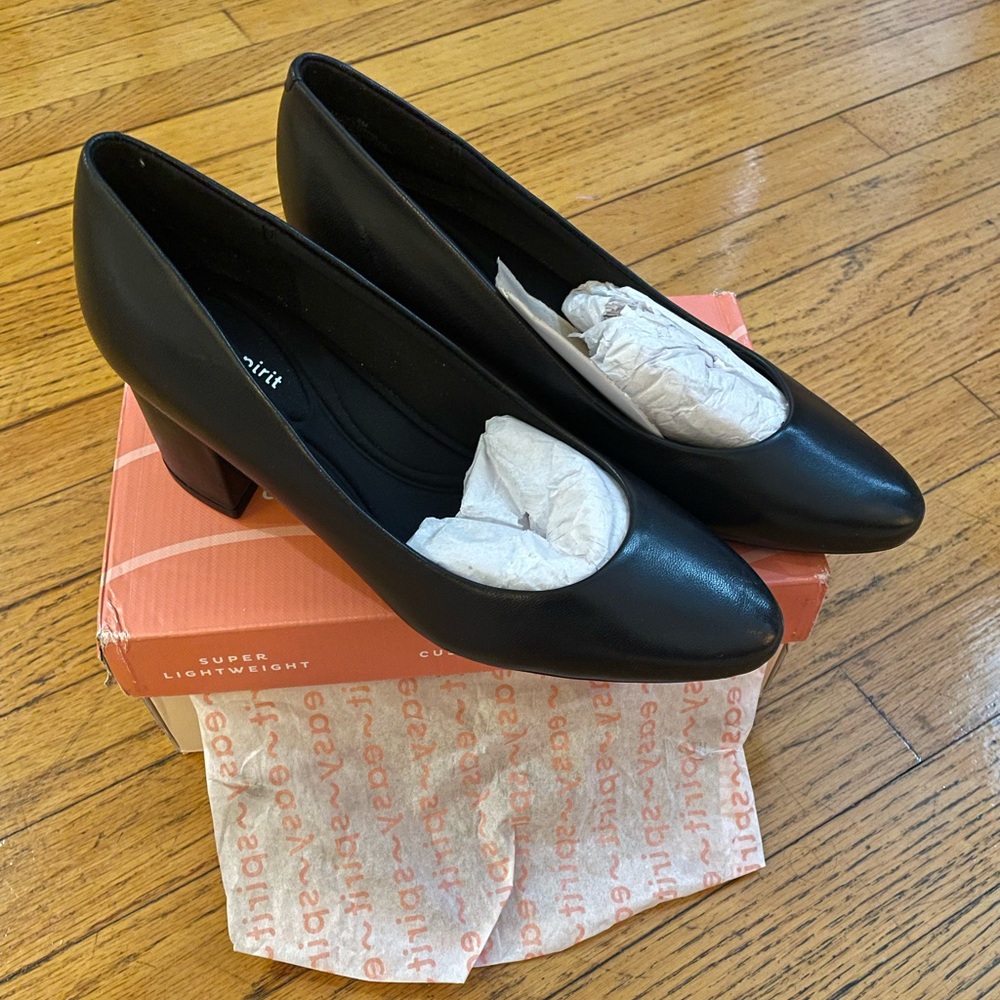New leather Esprit Black Women's Shoes